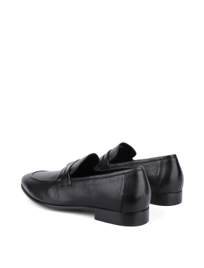Мужские туфли лоферы кожаные черные - фото 3 - Miraton