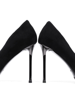 Жіночі туфлі човники MiaMay велюрові чорні - фото 2 - Miraton