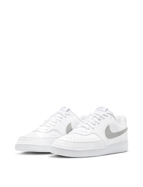 Мужские кеды Nike Court Vision Low Next Nature белые кожаные - фото 2 - Miraton