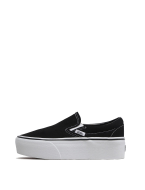 Женские слипоны Vans Slip-On тканевые черные - фото 5 - Miraton