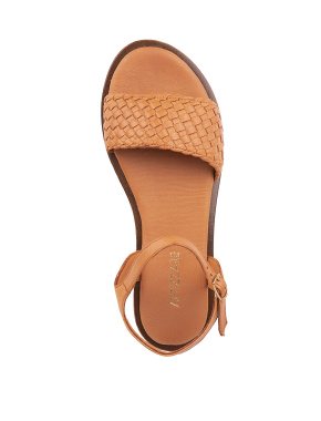 Жіночі сандалі шкіряні коричневі - фото 4 - Miraton