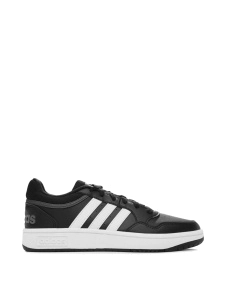 Мужские кеды Adidas HOOPS 3.0 LWO76 черные из искусственной кожи - фото  - Miraton