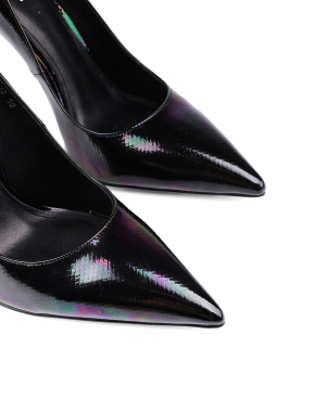 Женские туфли с острым носком разноцветные лаковые - фото 5 - Miraton
