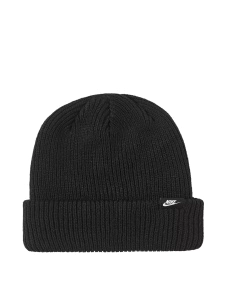 Шапка Nike U Nk Peak Beanie черная - фото  - Miraton