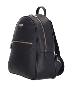 Жіночий чорний рюкзак Guess з логотипом - фото 4 - Miraton