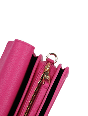 Жіноча рожева сумка VERSACE JEANS COUTURE з пряжкою - фото 6 - Miraton