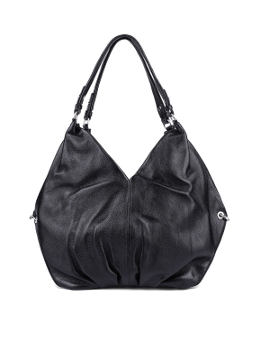 Жіноча сумка шоппер MIRATON шкіряна чорна - фото  - Miraton
