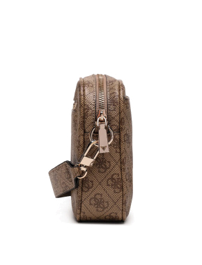 Женская бежевая сумка Guess с принтом - фото 3 - Miraton