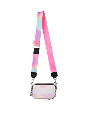Сумка MIRATON Camera Bag из экокожи разноцветная с декорированным ремнем - фото 4 - Miraton