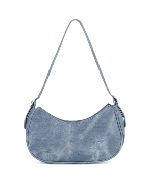 Жіноча сумка хобо MIRATON з екошкіри блакитна з фурнітурою - фото 3 - Miraton