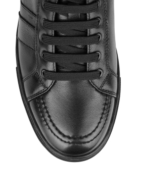 Чоловічі черевики чорні шкіряні з підкладкою із натурального хутра - фото 4 - Miraton