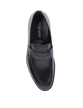 Чоловічі туфлі лофери шкіряні чорні - фото 4 - Miraton