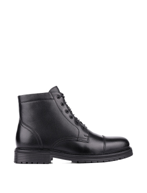 Мужские кожаные ботинки черные - фото 1 - Miraton