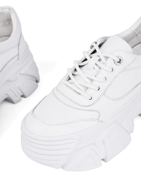 Жіночі кросівки MIRATON білі шкіряні - фото 5 - Miraton