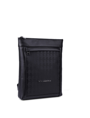 Чоловіча сумка Karl Lagerfeld тканинна чорна  - фото 3 - Miraton