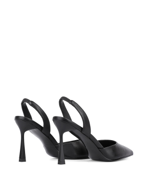 Жіночі туфлі слінгбеки шкіряні чорні - фото 3 - Miraton
