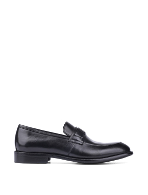 Мужские туфли лоферы Miguel Miratez черные кожаные - фото 1 - Miraton