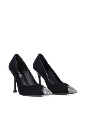 Жіночі туфлі велюрові чорні - фото 2 - Miraton