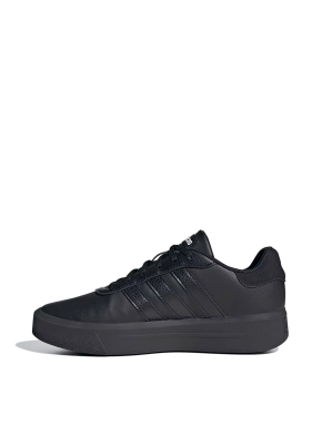 Женские кеды черные кожаные Adidas COURT PLATFORM - фото 4 - Miraton