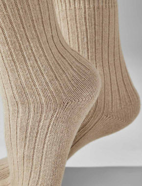 Женские высокие носки Legs SOCKS CASHEMERE MERINO коричневые - фото 3 - Miraton