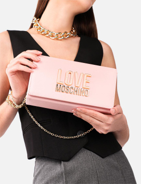 Сумка крос-боді Love Moschino рожева - фото 6 - Miraton