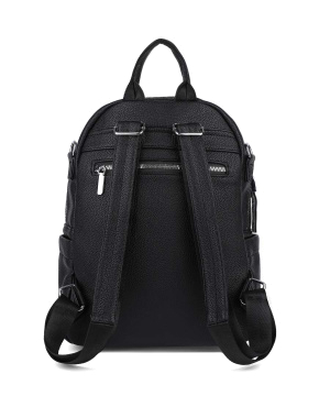 Жіночий рюкзак MIRATON з екошкіри чорний - фото 3 - Miraton