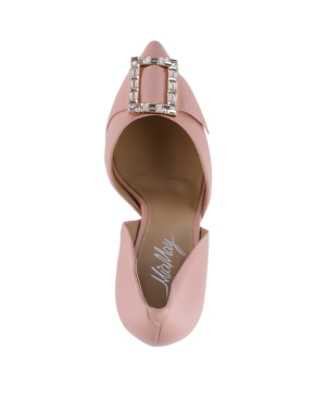 Жіночі туфлі шкіряні рожеві з гострим носком - фото 4 - Miraton