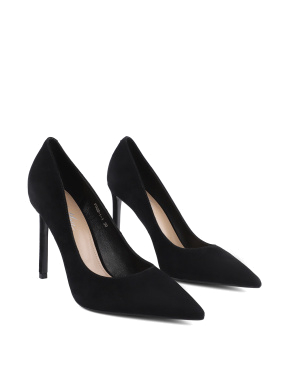 Жіночі туфлі човники чорні велюрові - фото 3 - Miraton