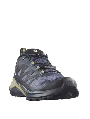 Мужские кроссовки Salomon X-Adventure Gtx из искусственной кожи синие - фото 3 - Miraton