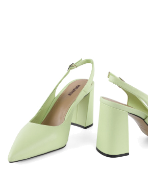 Жіночі туфлі шкіряні зелені - фото 6 - Miraton