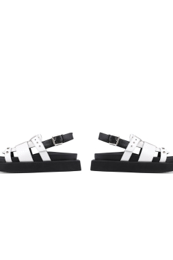 Жіночі сандалі MIRATON шкіряні білі - фото 1 - Miraton
