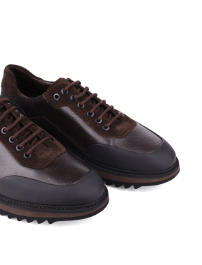Мужские туфли коричневые кожаные - фото 5 - Miraton