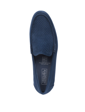 Чоловічі туфлі замшеві сині - фото 4 - Miraton