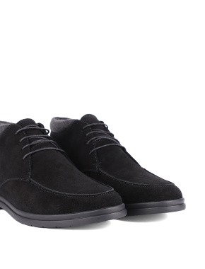 Чоловічі чорні замшеві черевики - фото 5 - Miraton