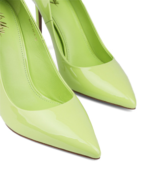 Жіночі туфлі-човники MiaMay лакові салатові - фото 5 - Miraton