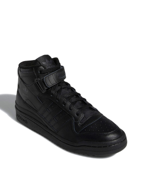 Мужские кеды хайтопы черные Adidas FORUM MID - фото 2 - Miraton