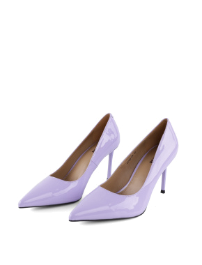 Жіночі туфлі лакові фіолетові з гострим носком - фото 2 - Miraton