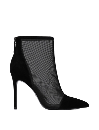 Жіночі черевики MiaMay велюрові чорні з сіткою фото 1