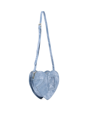 Женская сумка через плечо MIRATON из экокожи голубая - фото 2 - Miraton