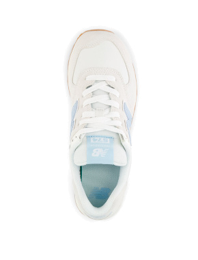 Жіночі кросівки New Balance WL574QA2 білі замшеві - фото 4 - Miraton
