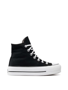 Женские кеды ConverseChuck Taylor All Star Lift черные тканевые - фото  - Miraton