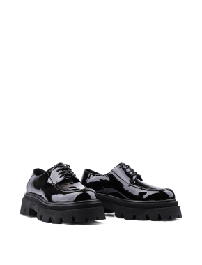 Жіночі туфлі оксфорди чорні наплакові - фото 3 - Miraton