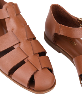 Жіночі сандалі Attizzare шкіряні коричневі - фото 5 - Miraton