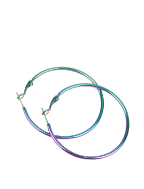 Жіночі сережки конго MIRATON круглі різнокольорові - фото 2 - Miraton