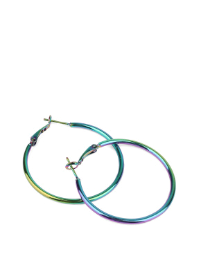 Жіночі сережки конго MIRATON круглі різнокольорові - фото 2 - Miraton