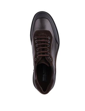 Мужские туфли коричневые кожаные - фото 4 - Miraton