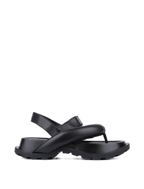 Жіночі сандалі шкіряні чорні - фото 2 - Miraton