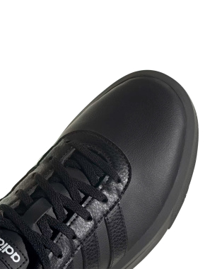 Женские кеды черные кожаные Adidas COURT PLATFORM - фото 7 - Miraton