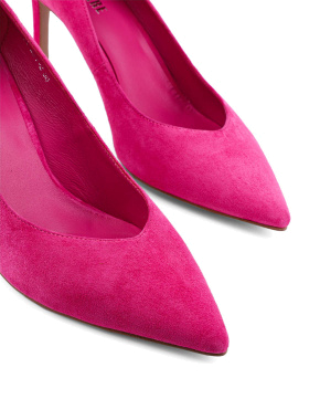 Жіночі туфлі-човники Attizzare велюрові рожеві - фото 5 - Miraton
