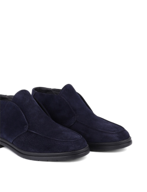 Мужские замшевые ботинки синие - фото 5 - Miraton
